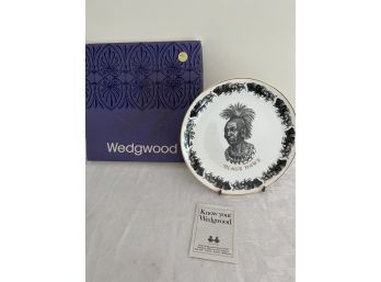 (#98) Wedgewood Chief Black Hawk 8' Plate Limited Edition Of 5000 In Box