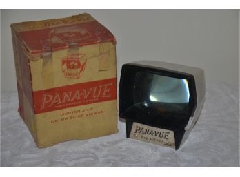 (#22) Vintage Pana-vue Lighted 2x2 Color Slide Viewer In Original Box (needs Battery)
