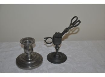 (#3) Vintage R.H. Macy & Co.  Pewter 353 Candle Stick Holders