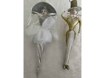 (#187) Christmas Ornaments: Bride And Groom Hand Crafted With Italian Taste