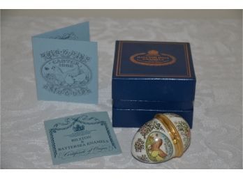 (#104) Authenticity Enamel Bilston England Halcyon Days 1982 Easter Egg Trinket In Box