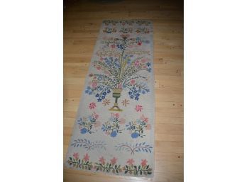 (#85) Claire Murray Heirloom Quality Wool Runner Floral Arrangement 26x69