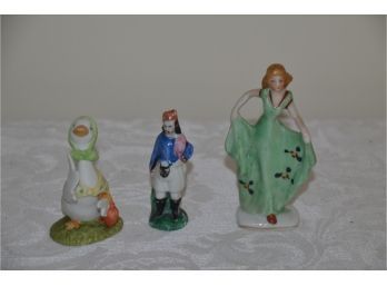 (#118) Mini Hand Painted Lefton And Occupied Japan Porcelain Figurines