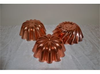 (#19) Copper Shaped Gelatin Molds Kitchen Wall Hanging Decor 7' In Diameter