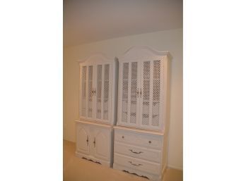 American Martinsville White French Provincial Armoires Dresser Chest (2)