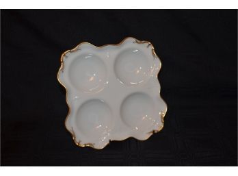 (#10) Exclusive 'Chamart' Limoge Oyster Plate 7x7