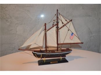 (#92) Decorative Wood Sailboat 'America'