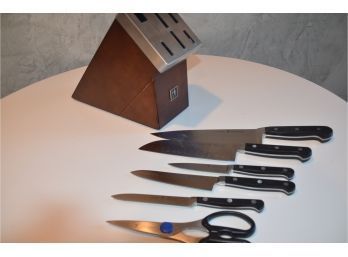 (#76) J.A. Henckels Gourmet 7 Piece Knife Block Set