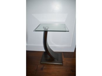 (#47) Sofa Glass Top Snack Table