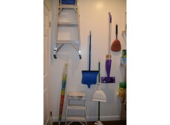 Laundry Room House Cleaning Tools And Ladder