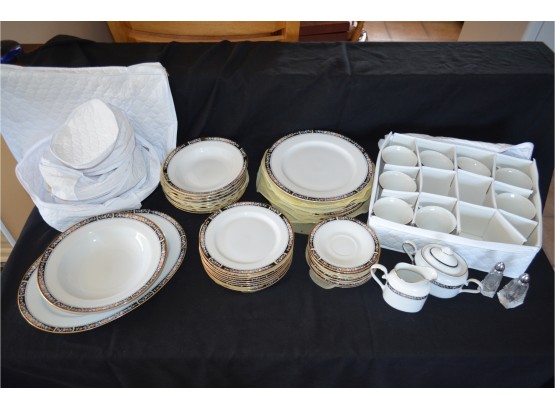 Fine China Dish Set Home Beautiful Cotillion (Includes Storage Containers)