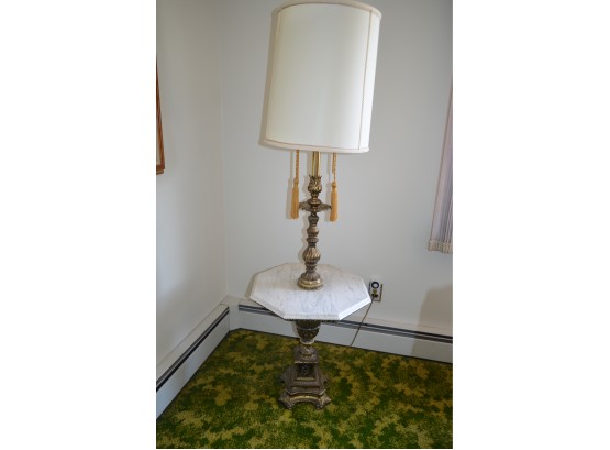 Vintage Floor / Table Lamp (Brass / Marble)