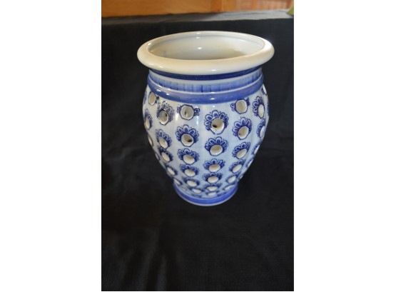 Blue Ware Asian Vase