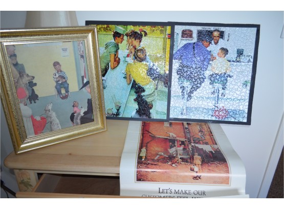 Norman Rockwell Posters And Puzzle