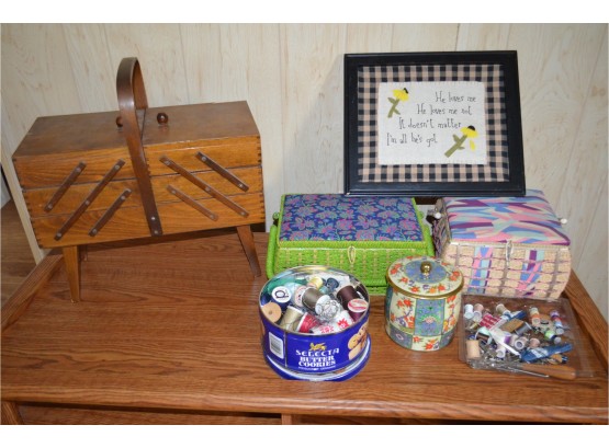 Sewing Supplies And Sewing Storage Baskets