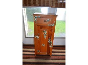 Hand-painted Pine Cabinet 16 1/2' X 11'D X 3ftH (few Scratches On Top)