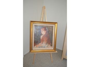 Ethan Allen Art Collection Framed With Stand (Pierre-Auguste Renoir Irene)