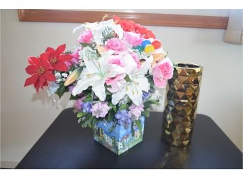 Flower Arrangment And Vase