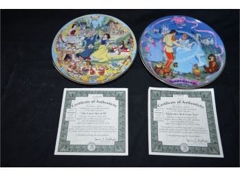 Musical Disney Plates With Certificate