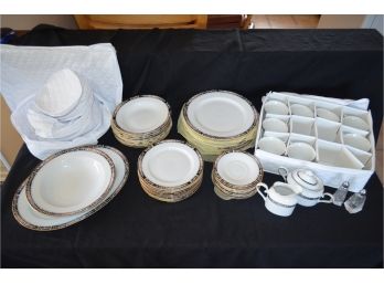 Fine China Dish Set Home Beautiful Cotillion (Includes Storage Containers)