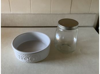 Dog Bowl & Cookie Jar