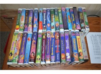 Assortment Of Disney VHS Tapes