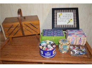 Sewing Supplies And Sewing Storage Baskets