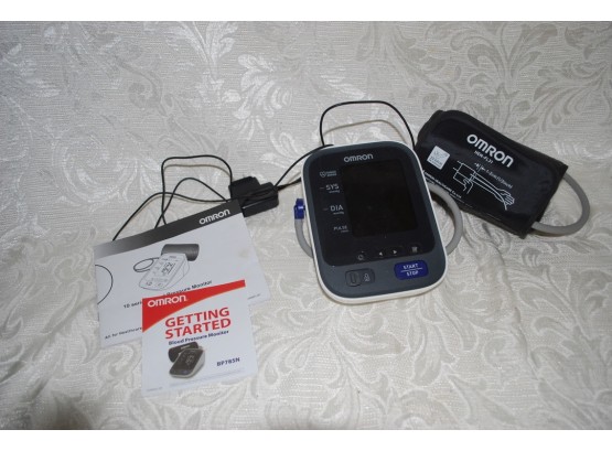 (#214) Omron Blood Pressure Monitor With Manual Model # BP785N