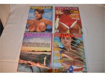(#39) Penthouse Lot Of 5 1980, 87,89 Exclusive Marilyn Monroes, Cover Nicola, Kristin Stewart, Lola Anders