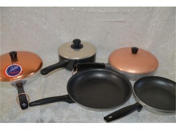 (#138) Hallite By Wear-Ever, Frying Pans, Pots With Lids