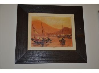 (#52) B.D. Lee Framed Painted Picture