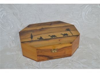 (#133) Wood Jewelry Box Made In Israel