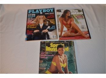 (#42) Playboy Magazine 1994 NYPD And Sport Illustrated Red Hot In Latin America 2002, Swimsuit 25th Issue