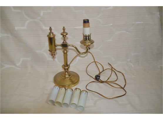 (#185) Brass Desk Accent Table Lamp