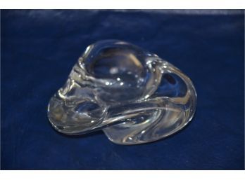 (#302) Glass Ash Tray Signed Stamped St. Louis? 5x5