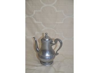 (#160) Heavy Pewter Coffee / Tea Pot (dent On Side) France Etain Fin Garanti 10x10