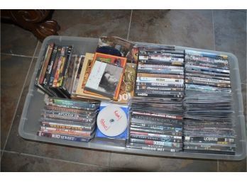 (#253) Assorted Box Of CD's And DVD Movies