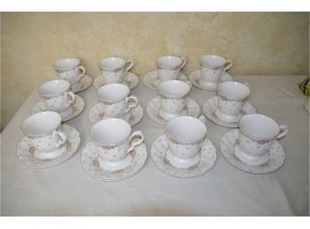 (#38) Nikko Japan Cup And Saucers Set Of 12 - Dishwasher Freezer To Oven Microwave Safe