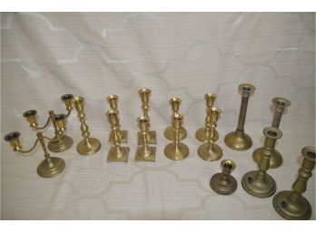 (#181) Assorted Brass Candlestick From 3'H To 8'