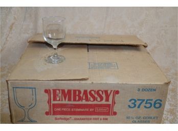 (#315) Libby Stemware Embassy 10.5 Oz. Glassware 27 Glasses
