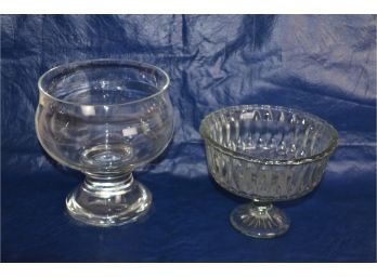 (#292) Glass Pedestal Bowls