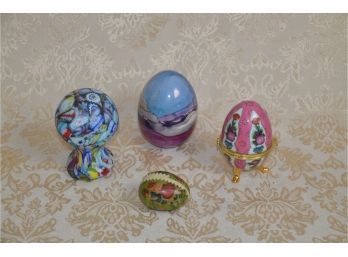 (#311) Egg Shape Decorative Items (trinket Paper Mache 2')