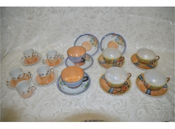(#62) Vintage Japan Porcelain Coffee And Demitasse Cup And Sauce