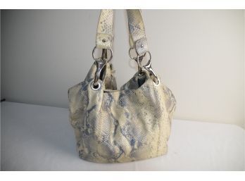 (#223) Mascaro Menorca Snake Skin Handbag Grey/beige