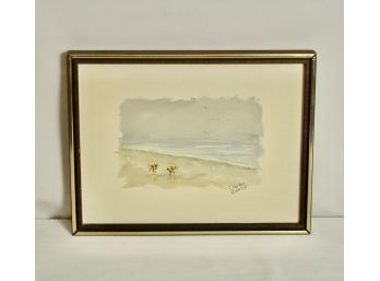 (#67)  'After The Storm' Signed Bt Artist Charlene Cawley / Wood Frame 17'(w) X  1 1/2'(d) 13 14 (h)