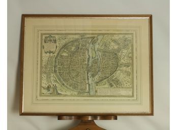 (#35) Paris Print With Hand Colored Bordered Edge