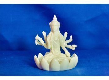 (#150) IMM Living Inc. Porcelain Sitting Vishnu Figure/statue