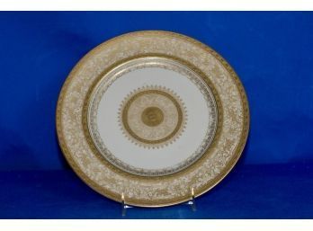 (#155) 22k Gold Heinrich & Co Decorative Plate 10 3/4' Round