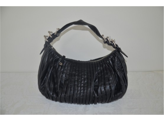 Authentic Miu Miu Satchel Black Leather Women's Handbag