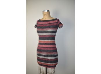 (#264) Wasabi And Mint Stripe Dress Size Medium